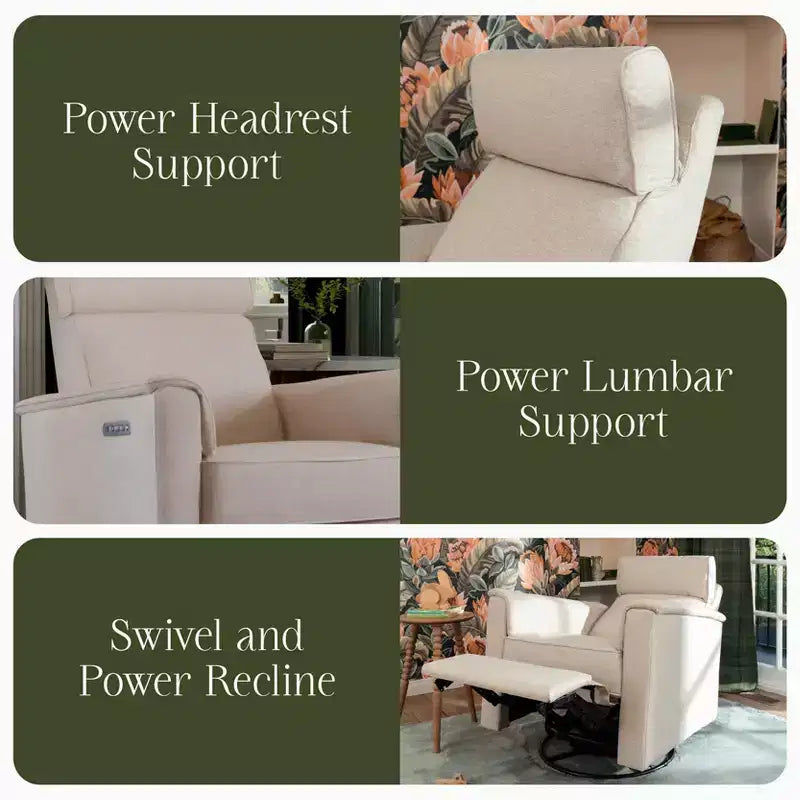 Namesake Willa Pro Power Glider Recliner w/ Power Lumbar
