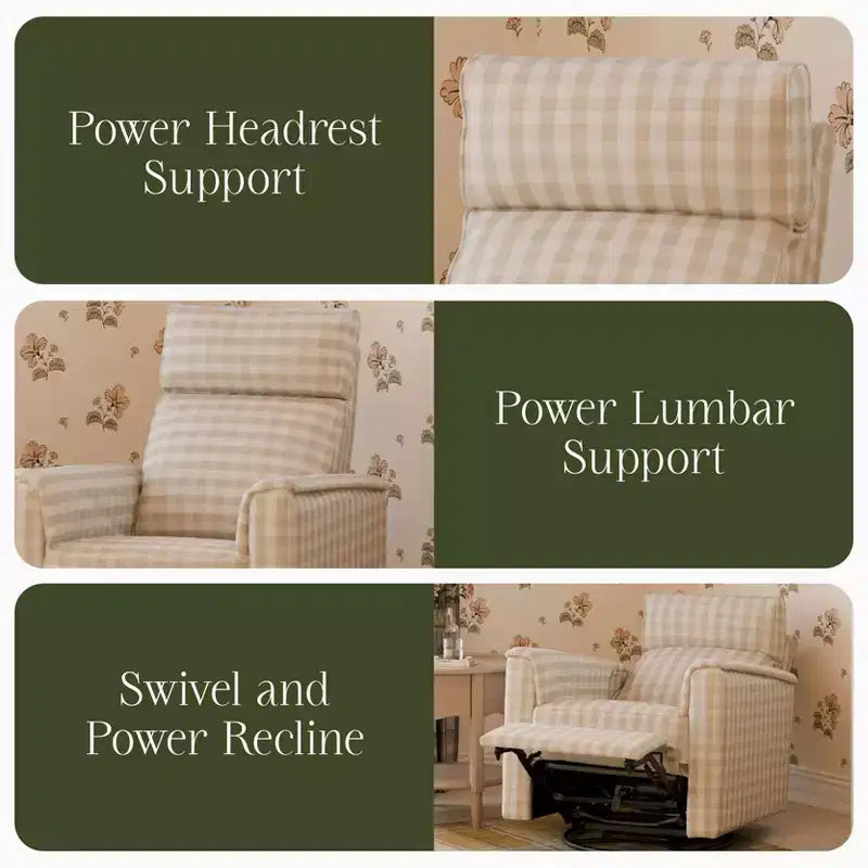 Namesake Willa Pro Power Glider Recliner w/ Power Lumbar