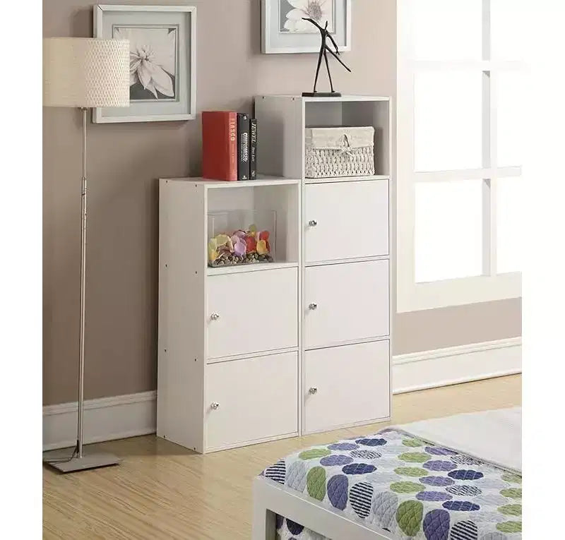 HomeStock 45 in H and 90 in.W Plastic Utility Storage Cabinets with 2 -Doors and 2 Shelves