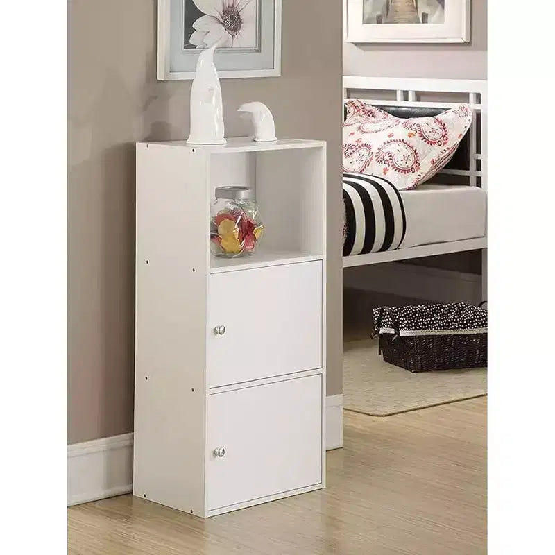 HomeStock 45 in H and 90 in.W Plastic Utility Storage Cabinets with 2 -Doors and 2 Shelves