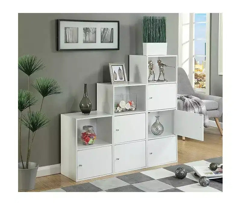 HomeStock 45 in H and 90 in.W Plastic Utility Storage Cabinets with 2 -Doors and 2 Shelves