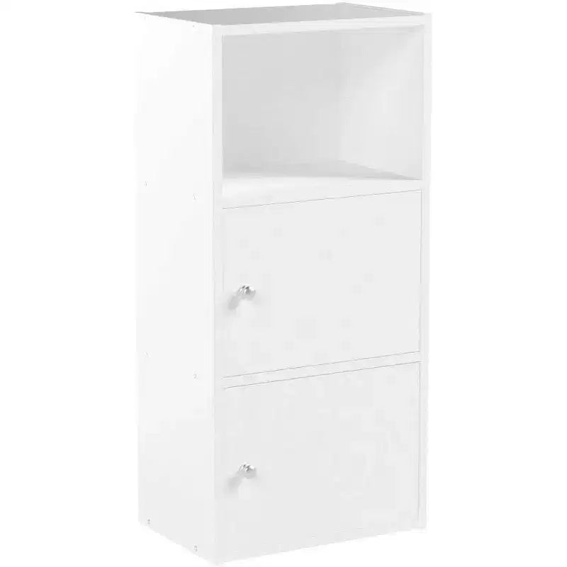 HomeStock 45 in H and 90 in.W Plastic Utility Storage Cabinets with 2 -Doors and 2 Shelves