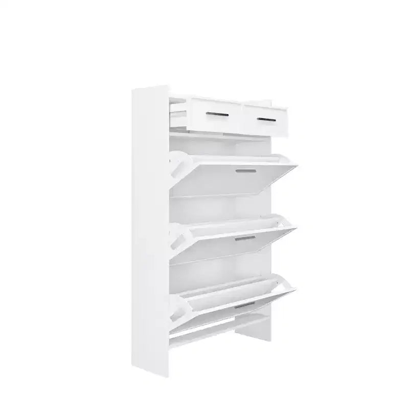 Metal Entryway Shoe Bench Rack w/ Storage Shelf - Mudroom & Foyer Organization for 12 Pairs