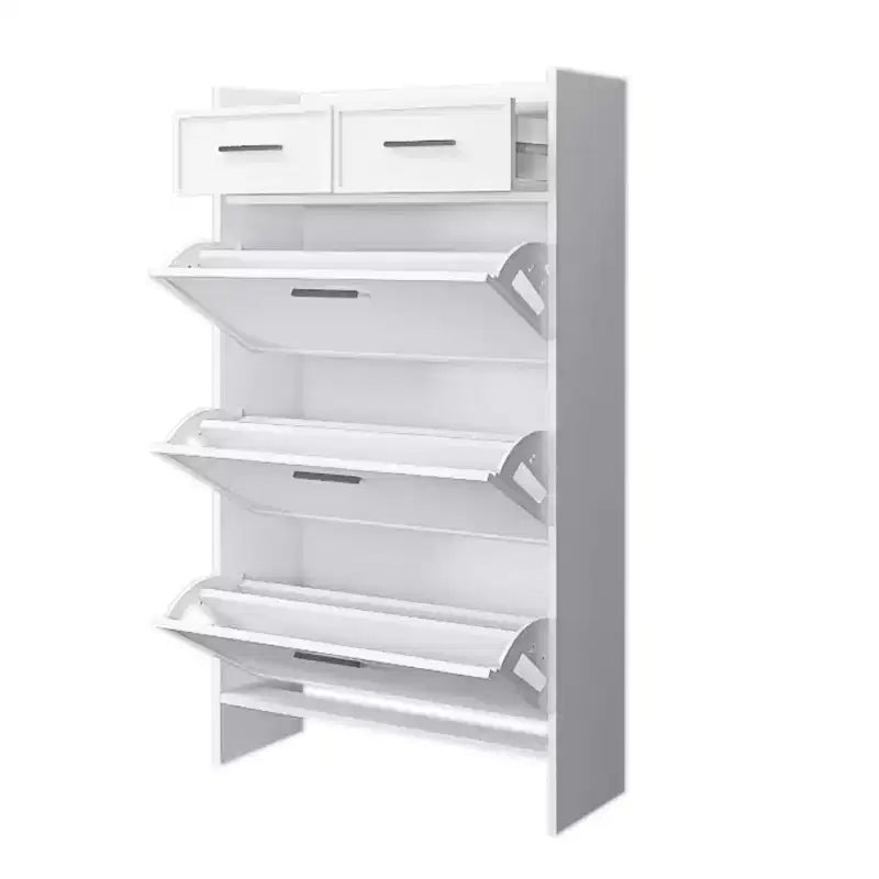 Metal Entryway Shoe Bench Rack w/ Storage Shelf - Mudroom & Foyer Organization for 12 Pairs