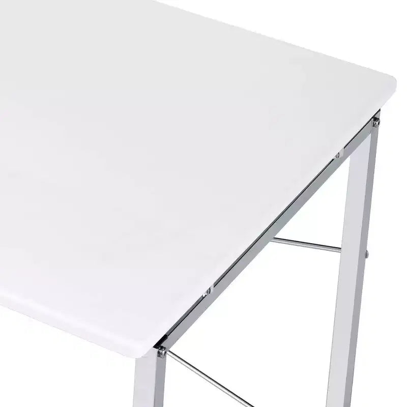 Okak 47IN Modern Standing Desk with Chrome Metal Frame, Office Desk with Reinforced Design, Computer Desk for Living Room, Office