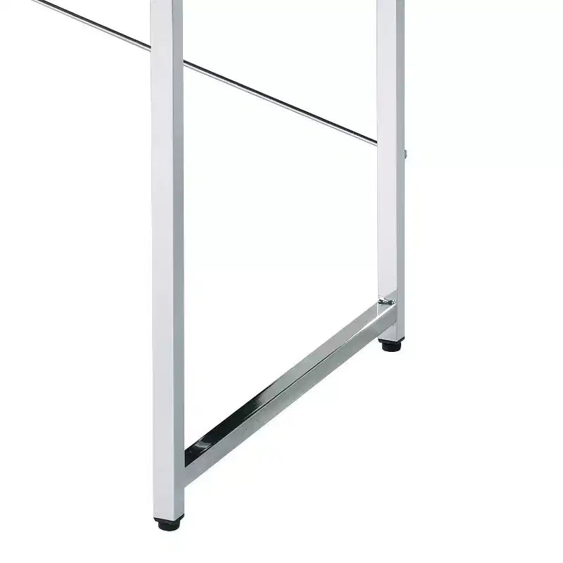 Okak 47IN Modern Standing Desk with Chrome Metal Frame, Office Desk with Reinforced Design, Computer Desk for Living Room, Office