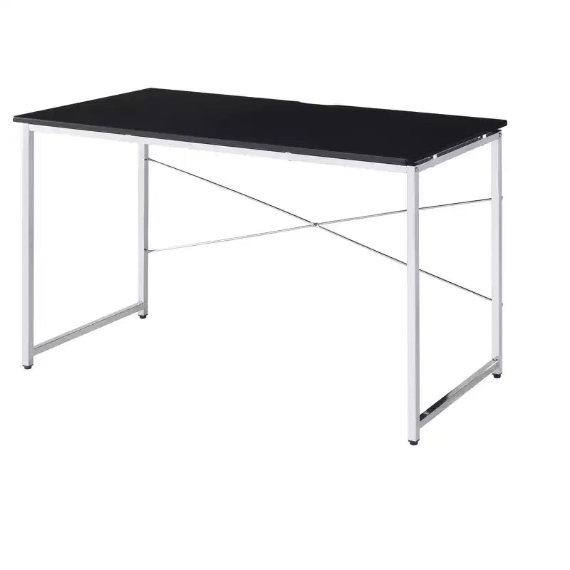 Okak 47IN Modern Standing Desk with Chrome Metal Frame, Office Desk with Reinforced Design, Computer Desk for Living Room, Office