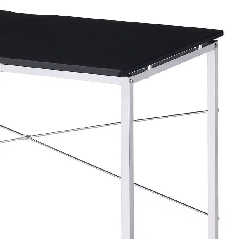 Okak 47IN Modern Standing Desk with Chrome Metal Frame, Office Desk with Reinforced Design, Computer Desk for Living Room, Office