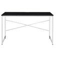 Okak 47IN Modern Standing Desk with Chrome Metal Frame, Office Desk with Reinforced Design, Computer Desk for Living Room, Office
