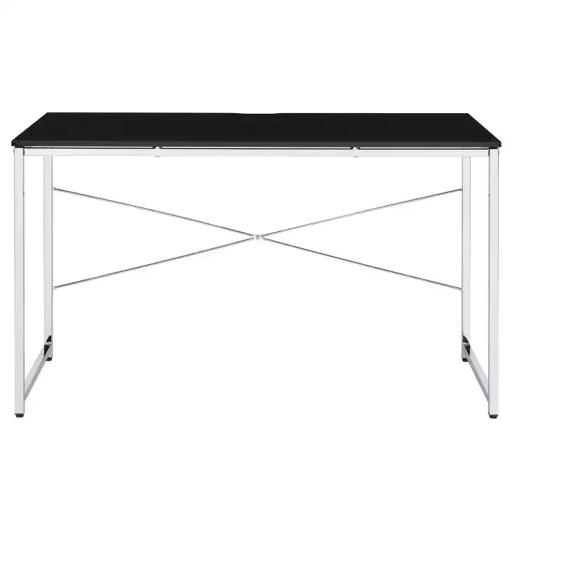 Okak 47IN Modern Standing Desk with Chrome Metal Frame, Office Desk with Reinforced Design, Computer Desk for Living Room, Office