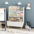 Whisen Kids Bookshelf, Book and Magazine Rack, Book Organizer, toy Storage Cabinet Organizer - White