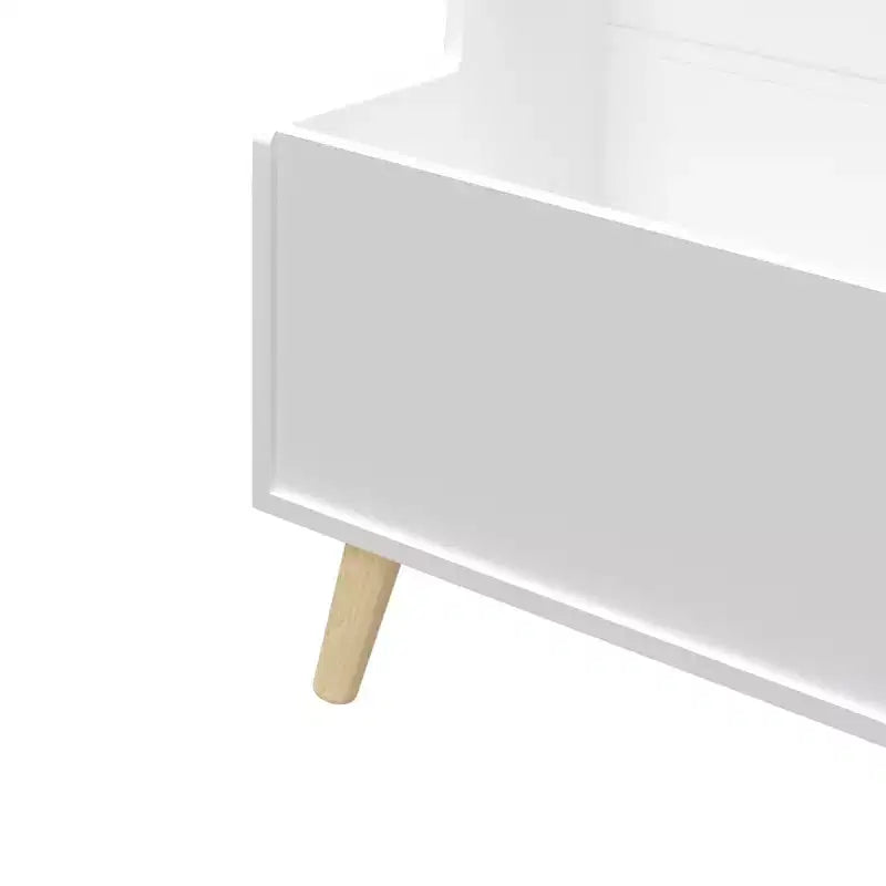 Whisen Kids Bookshelf, Book and Magazine Rack, Book Organizer, toy Storage Cabinet Organizer - White