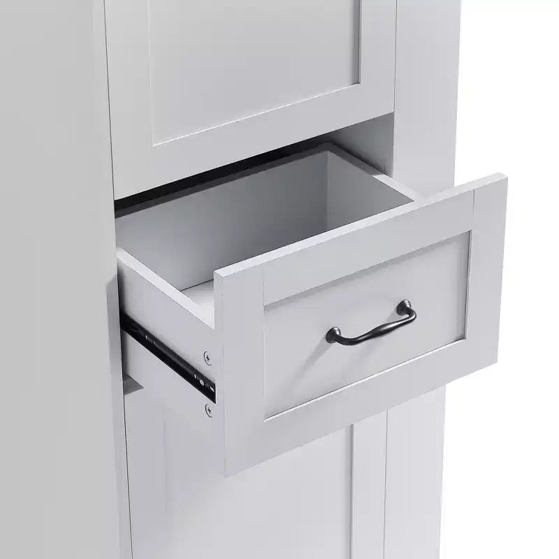 GDFStudio Finn Modern Tall Storage Cabinet with Tilt-Out Compartment and Adjustable Shelves