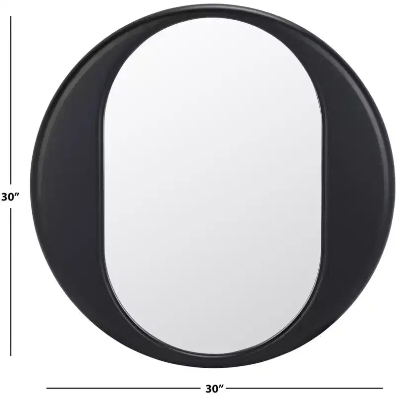 Ollie Mirror - 29.84 x 29.84 - MRR9034 - Black -Safavieh