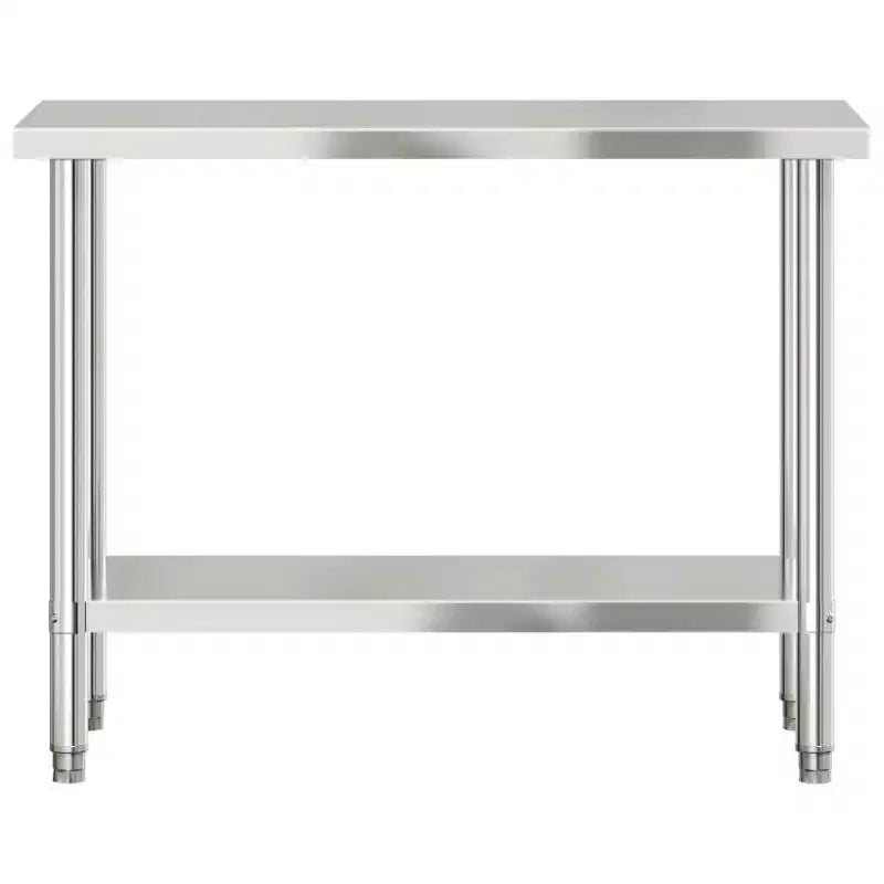 vidaXL Kitchen Work Table with Wheels 43.3x21.7x33.5 Stainless Steel