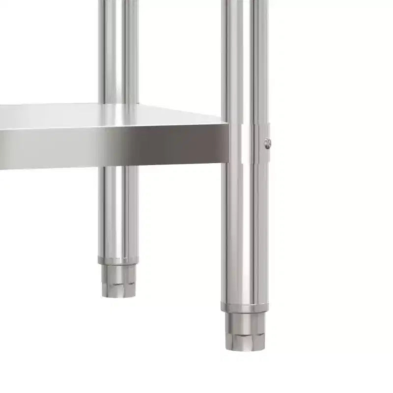 vidaXL Kitchen Work Table with Wheels 43.3x21.7x33.5 Stainless Steel