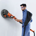 Ponceuse à Platre Murale 750W ? 225mm Aluminium 6 Vitesses Variables Lumières LED Manche Télescopique 12 Disques Abrasifs