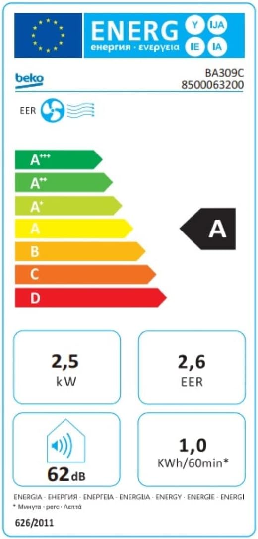 BEKO BA309C Climatiseur mobile 9000 BTU