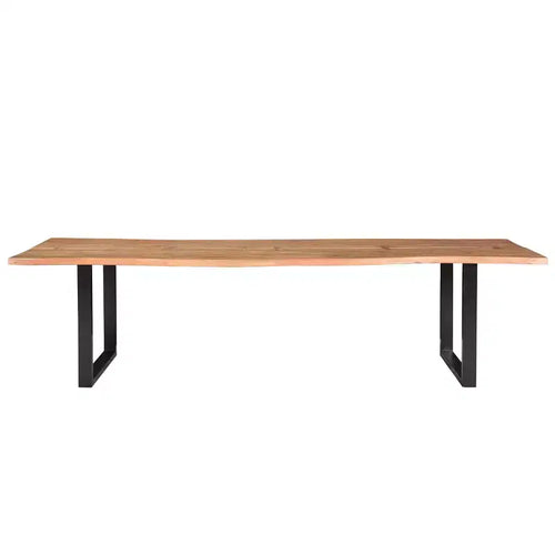 120" Athea Butterfly Live Edge Dining Table Natural Brown - Timbergirl