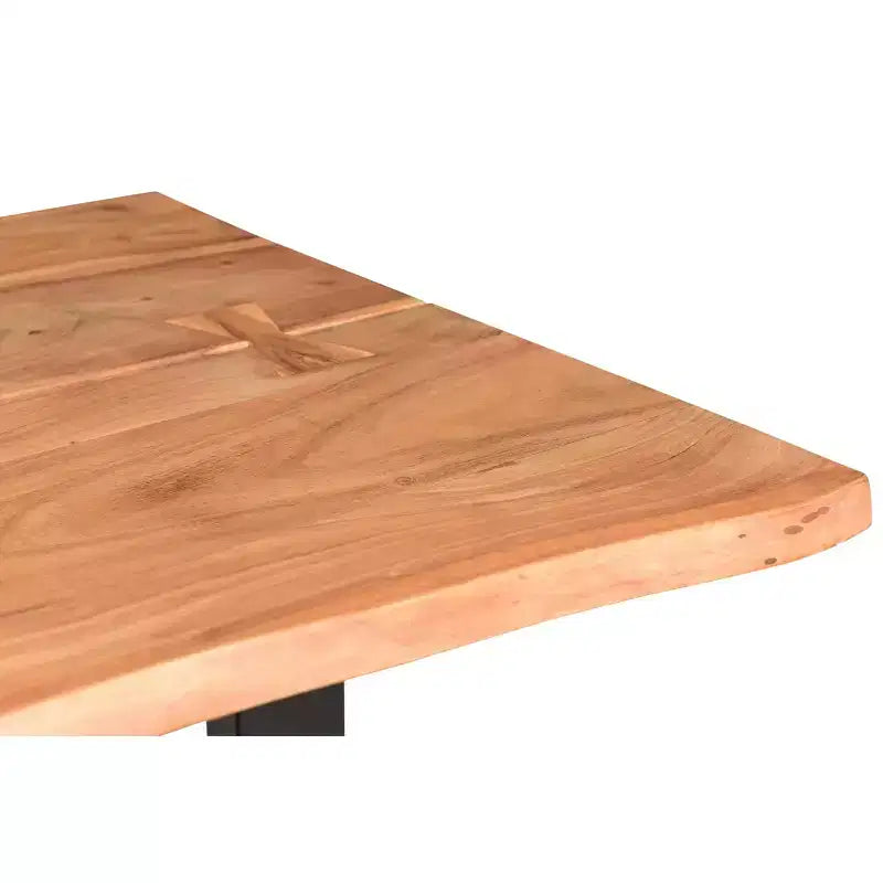 120" Athea Butterfly Live Edge Dining Table Natural Brown - Timbergirl