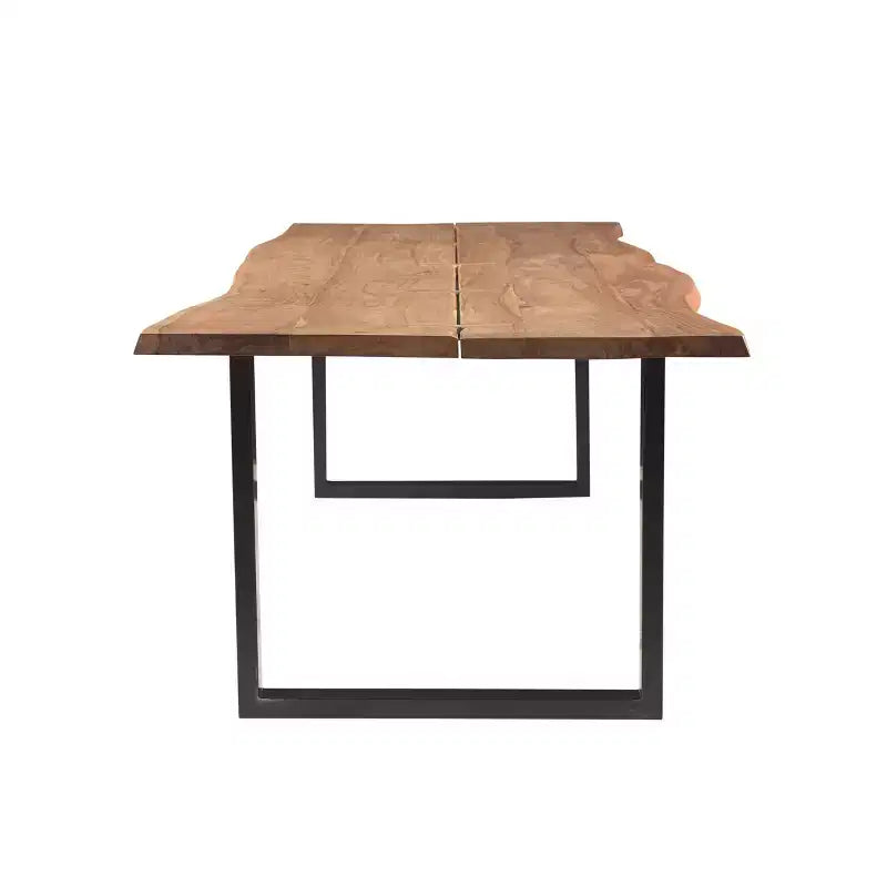 120" Athea Butterfly Live Edge Dining Table Natural Brown - Timbergirl