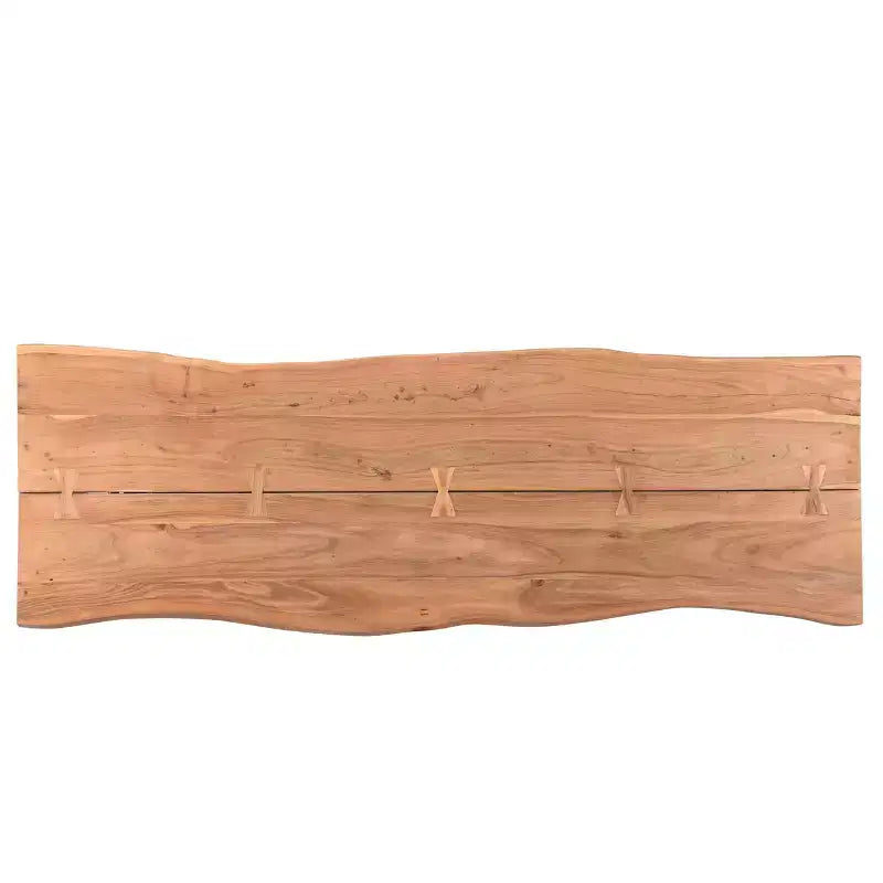 120" Athea Butterfly Live Edge Dining Table Natural Brown - Timbergirl
