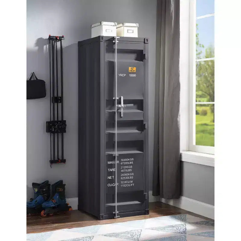 20" CargoWardrobe Gunmetal - Acme Furniture