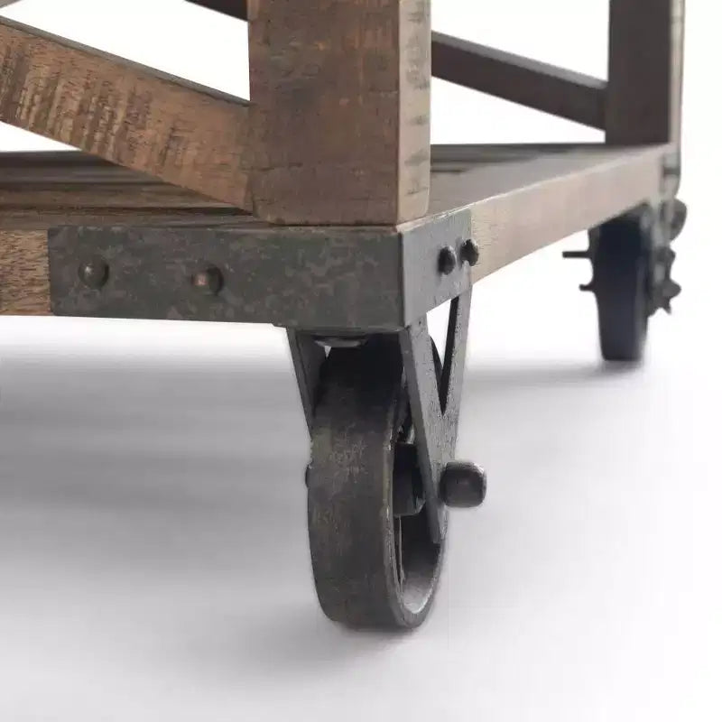 32" Barrie Square Coffee Table Distressed Dark Brown - WyndenHall