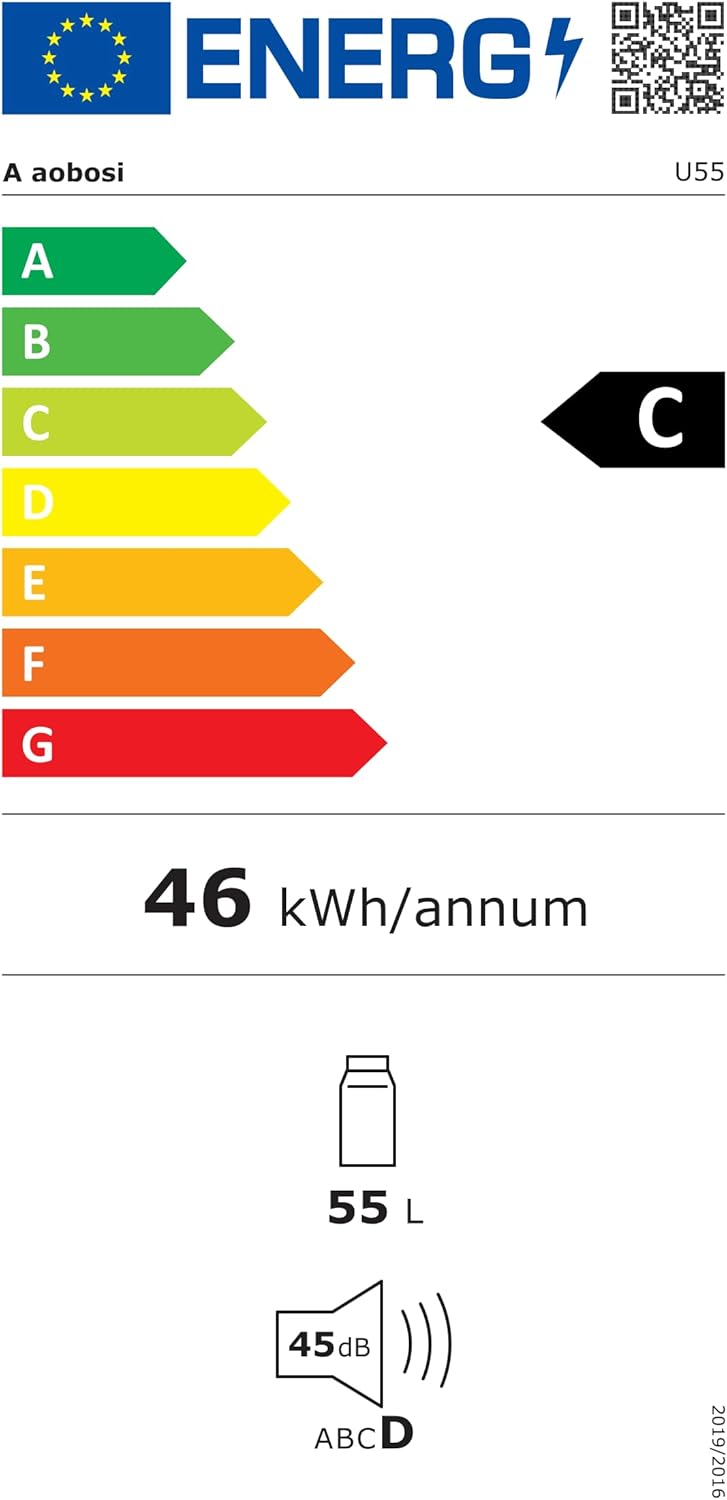 AAOBOSI 45L Glacière à Compresseur, Glaciere électrique -20°C à 20°C, Frigo Camion APP&Bouton Contr?le, 12/24V DC et 100-240V AC Glaciere Camping Pour Voiture, Camion, Bateau et Prise De Courant