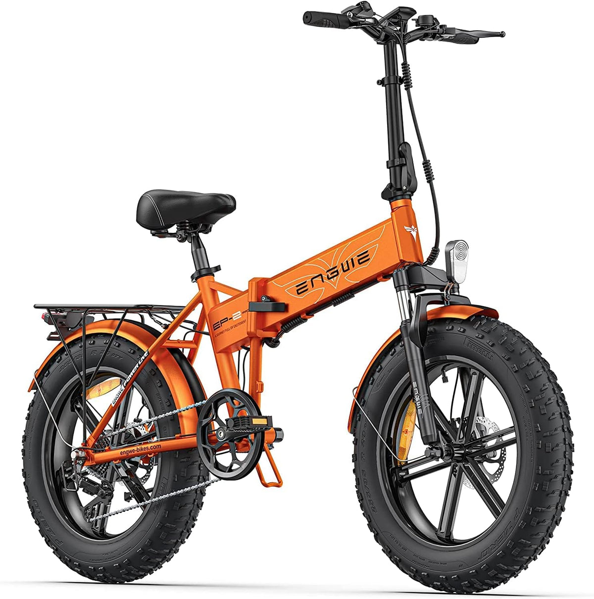 ENGWE EP-2 Pro Vélo électrique Pliable 20 ¡Á 4.0 Fat Bike Electrique 7 Vitesses avec Batterie Amovible 48V 13Ah Autonomie 120km Tout-Terrain & VTT & Plage & Neige