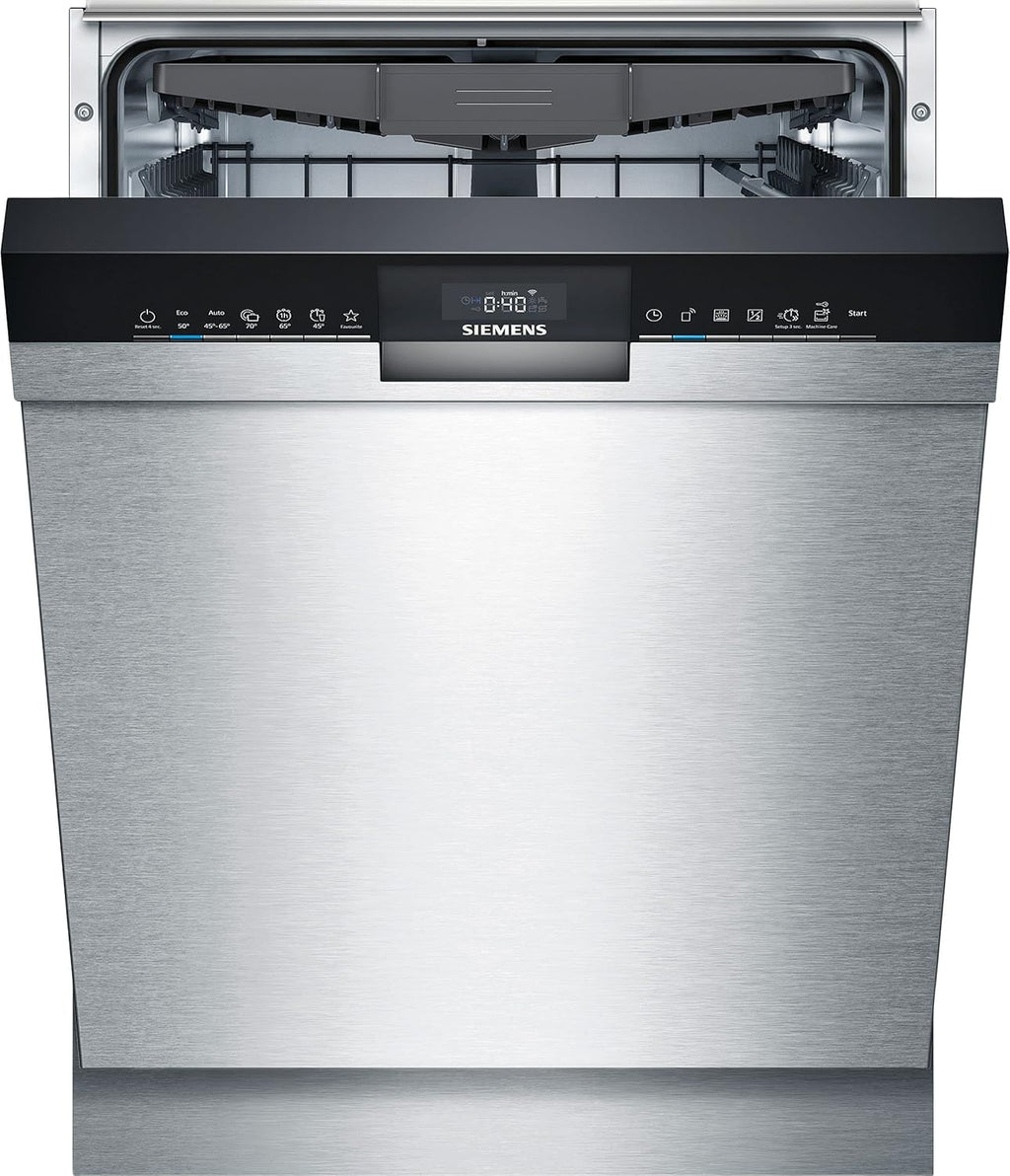 Siemens SN43ES14VE, iQ300 Lave-vaisselle intelligent, lave-vaisselle sous meuble avec tiroir à couverts, 60 cm, ouverture automatique de la porte grace à AutoOpen dry, particulièrement silencieux avec