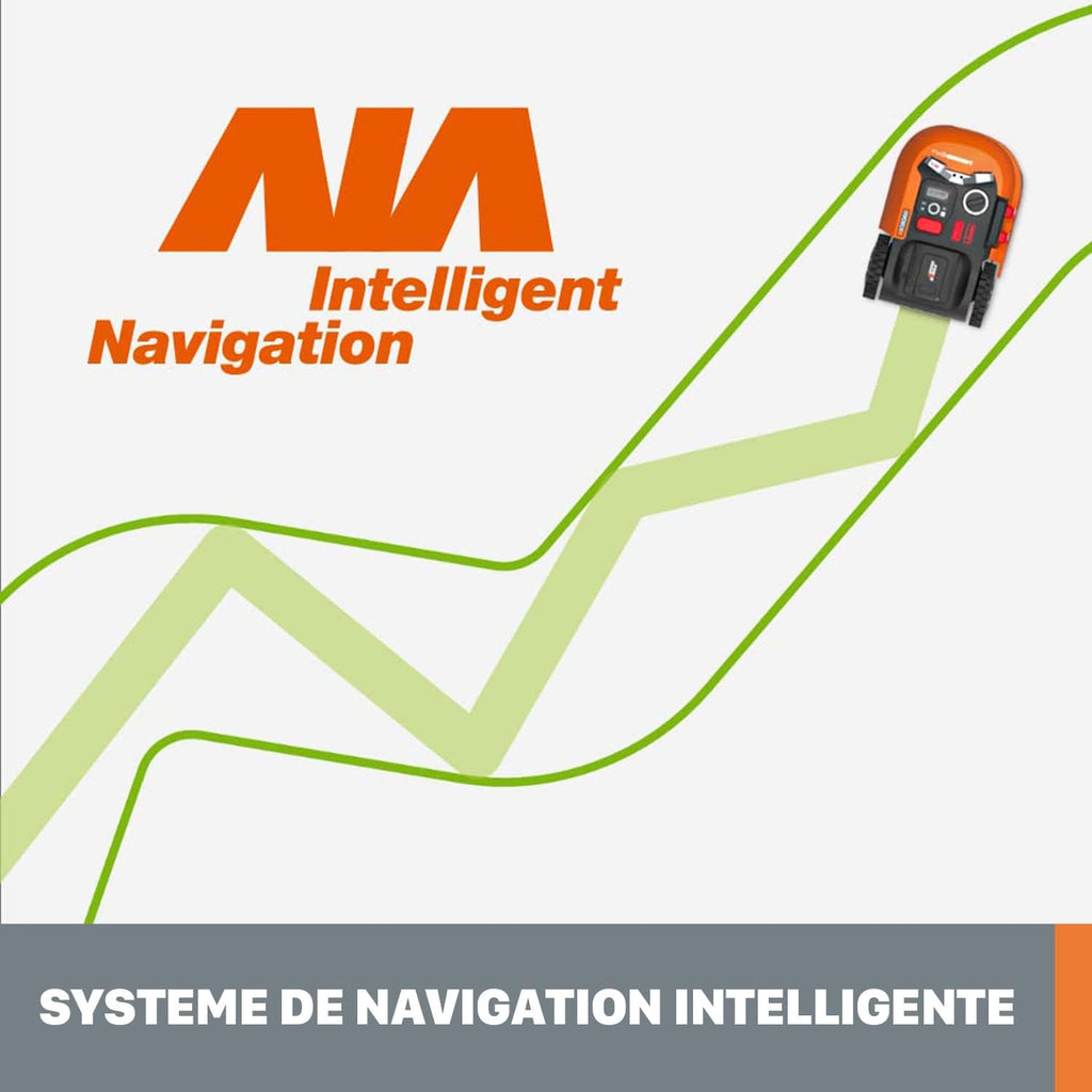 WORX LANDROID Vision WR206E.1, Robot Tondeuse sans Fil périphérique 600 m2 Surf.Max 700 m2, Installation en 30 Min, Caméra 4K + IA Adaptative, évite Tous Les Obstacles, Coupe des Bordures, Multizone