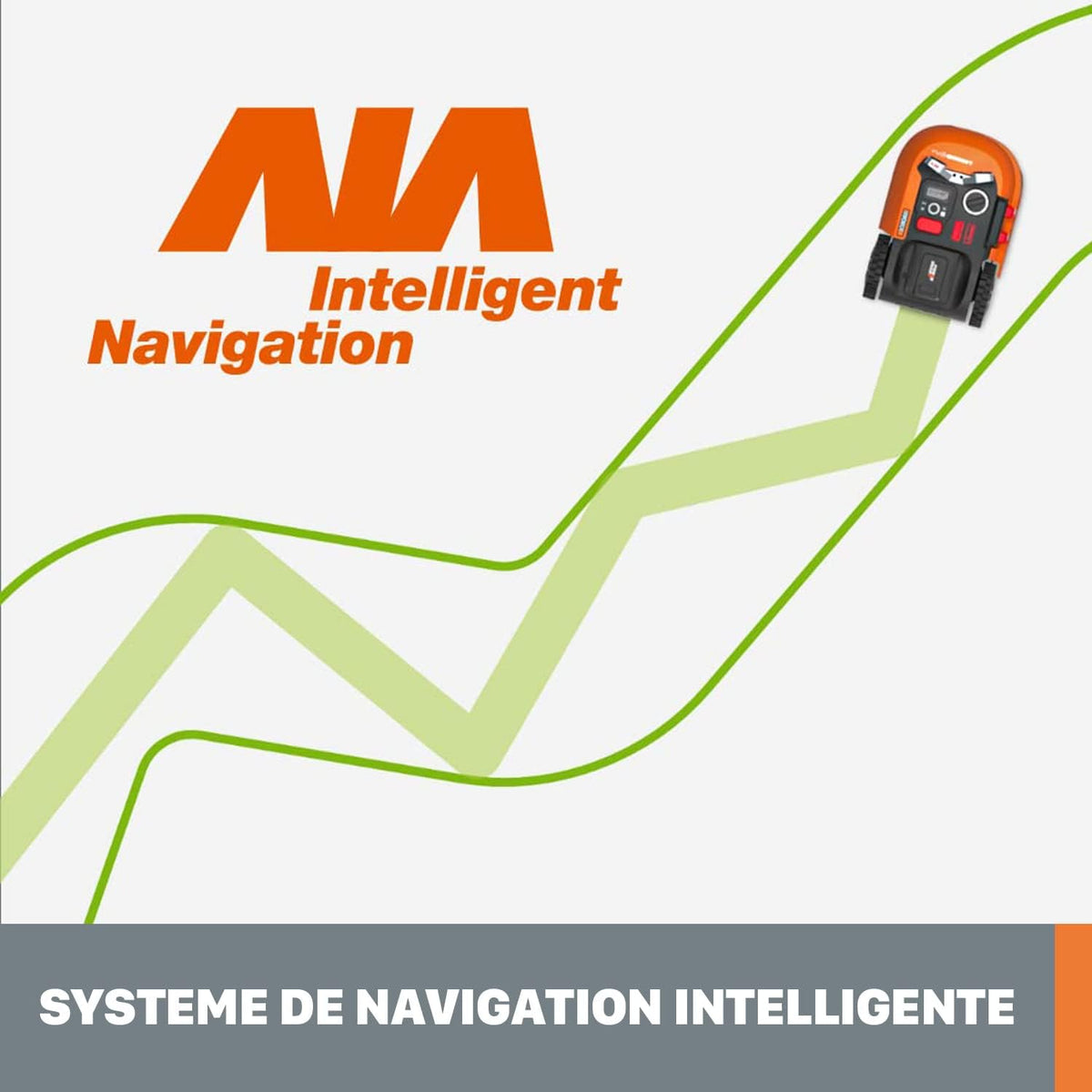 WORX LANDROID Vision WR206E.1, Robot Tondeuse sans Fil périphérique 600 m2 Surf.Max 700 m2, Installation en 30 Min, Caméra 4K + IA Adaptative, évite Tous Les Obstacles, Coupe des Bordures, Multizone