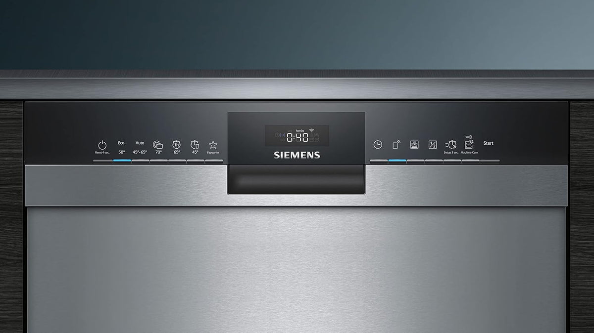 Siemens SN43ES14VE, iQ300 Lave-vaisselle intelligent, lave-vaisselle sous meuble avec tiroir à couverts, 60 cm, ouverture automatique de la porte grace à AutoOpen dry, particulièrement silencieux avec