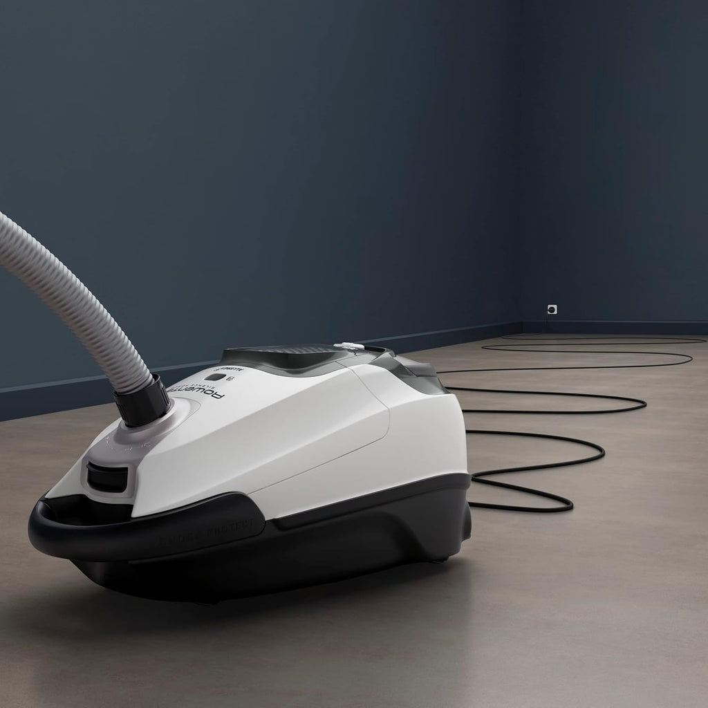 ROWENTA Silence Force Effitech Aspirateur avec Sac, Silencieux 57 DB(A), Basse consommation, Haute Filtration, Rayon d'action 12 m, Fabriqué en France RO7451EA, Bleu